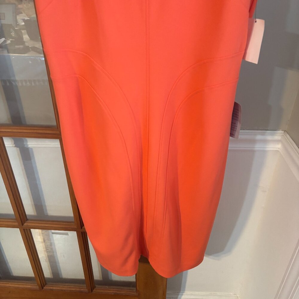 Vince Camuto Cap sleeve sheath Coral color dress Size 14 - Picture 11 of 15